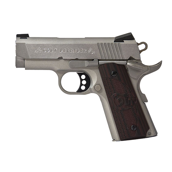 CLT DEFENDER 45ACP 3" SS BRUSHED G10 BLK CHERRY