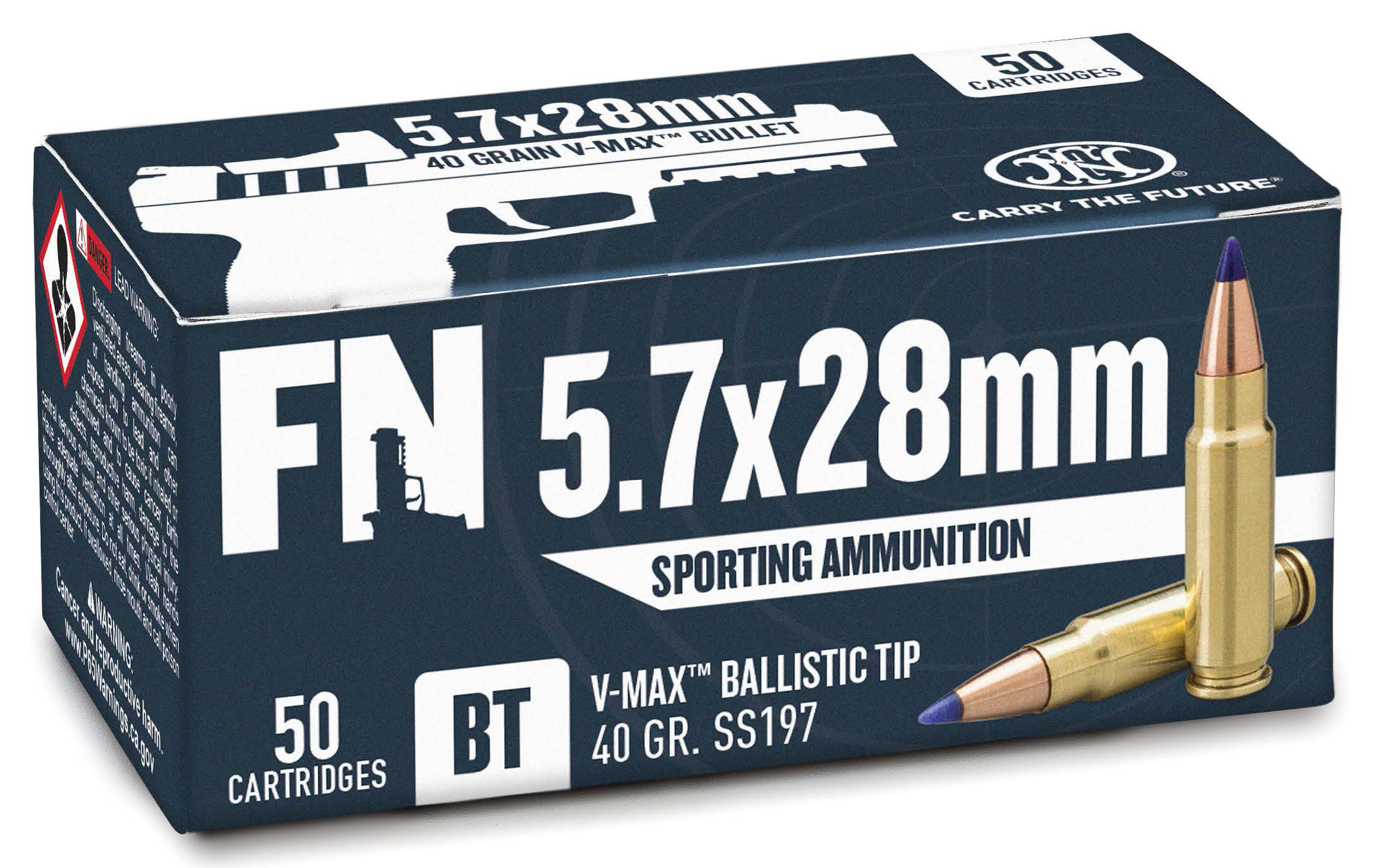 FN AMMO SS197SR 5.7X28 40GR HORN VMAX 50/10