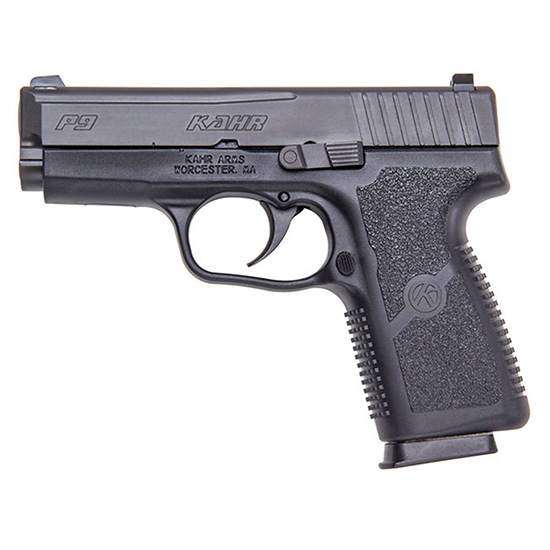 KAHR P9 9MM 3.6" SS BLK PLY FRAME NS 8RD