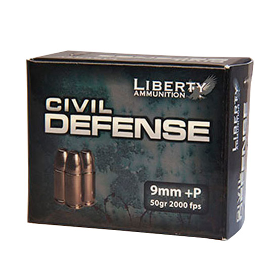 LIB AMMO CIVIL DEFENSE 9MM +P 50GR HP 20/50
