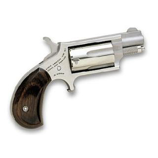 NAA MINI REVOLVER 22MAG 1 1/8" SS ROSEWOOD 5RD