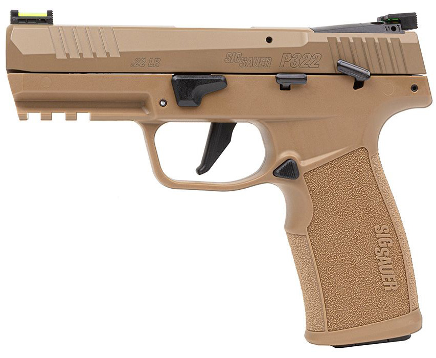 SIG P322 OPTIC READY 22LR 4" 3-20RD COYOTE