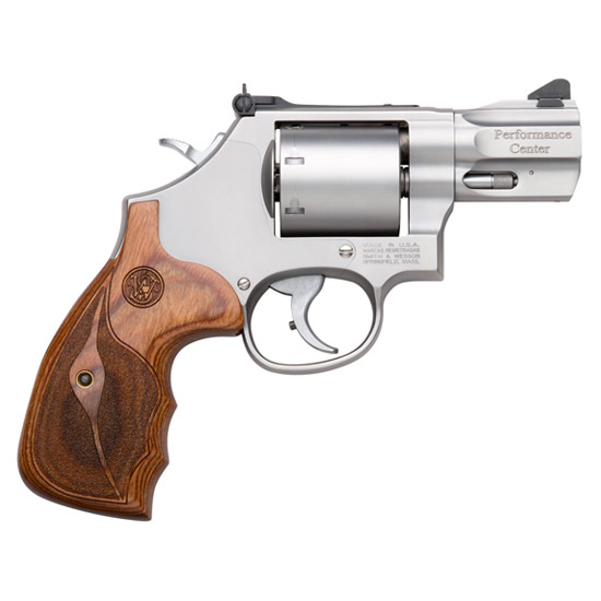 SW PC 686 357MAG 2.5" SS RR AS WOOD GRIPS 7RD